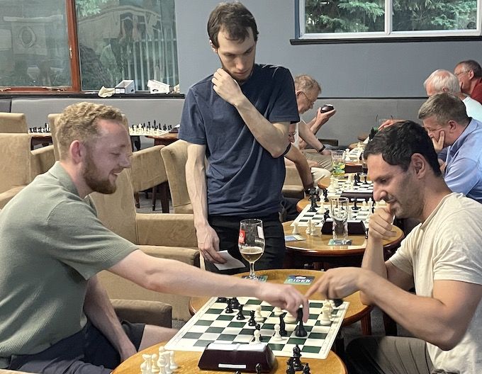 A game in progress at Kidderminster Chess Club