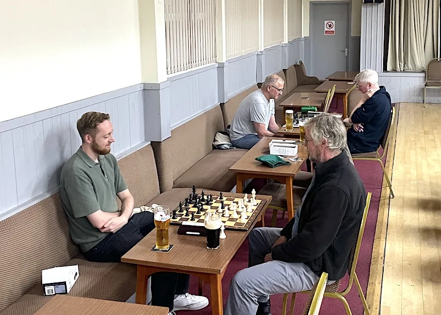 Chess games in progress at Kidderminster Chess Club